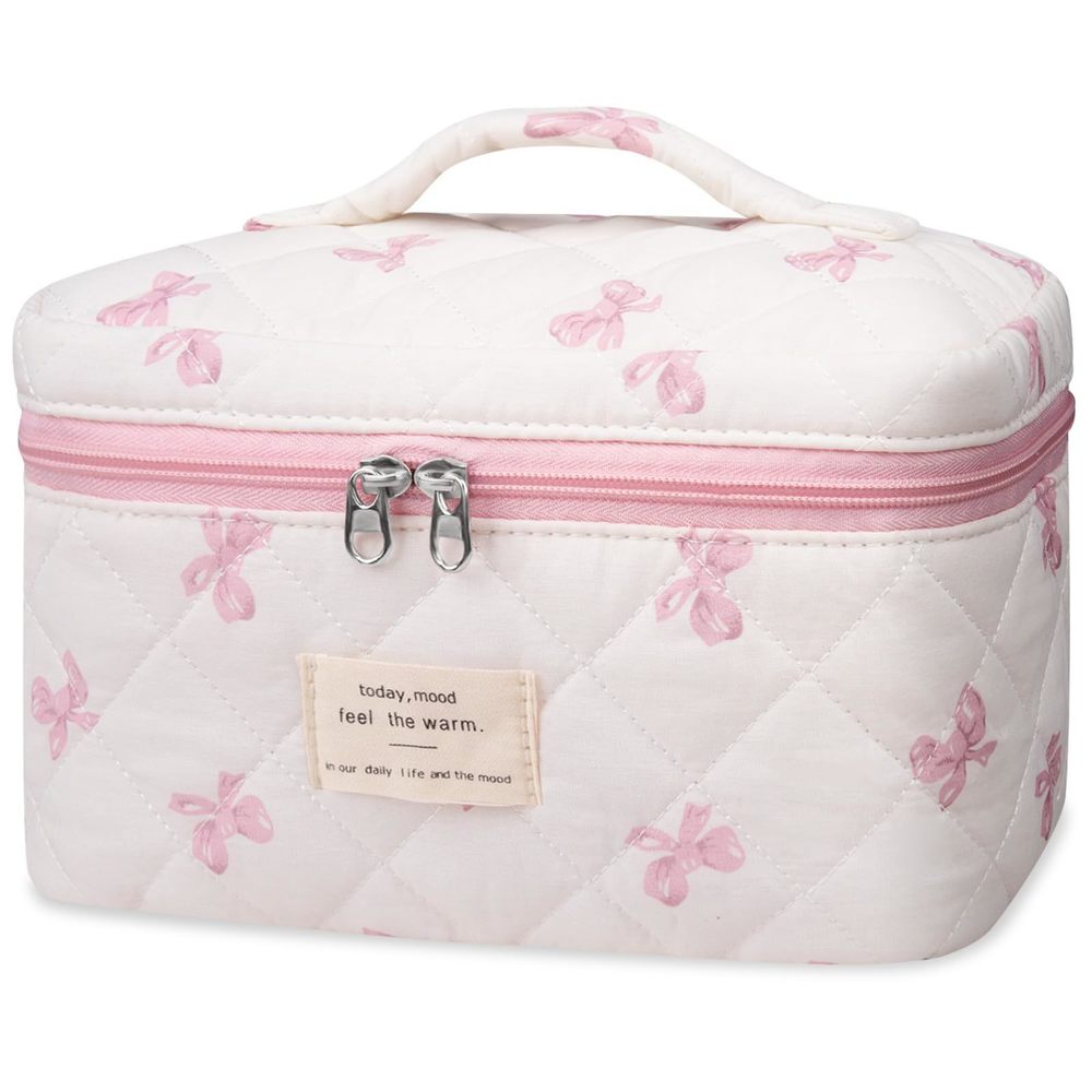 Large Makeup Bag, Cute Cosmetic Bag For Women Girls, Floral Coquette Aesthetic😘